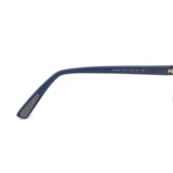 Prada VPS 50G U6T-1O1 Blue Gray Red Eyeglasses Frames 53-17 140 Italy Men Women - Picture 10 of 12